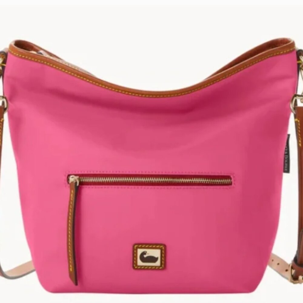 Dooney & Bourke Wayfarer Small Hobo Crossbody pink side bag pocket purse